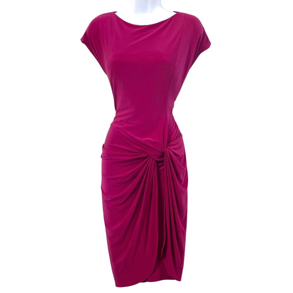 Lauren Ralph Lauren Pink Draped Knot Dress